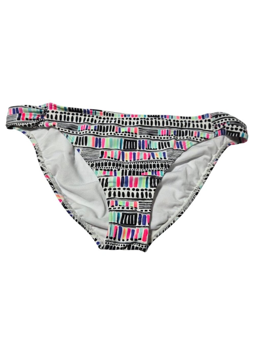California Waves Bikini Bottom Size XL Striped Geometric Swimwear Swimsuit Beach
